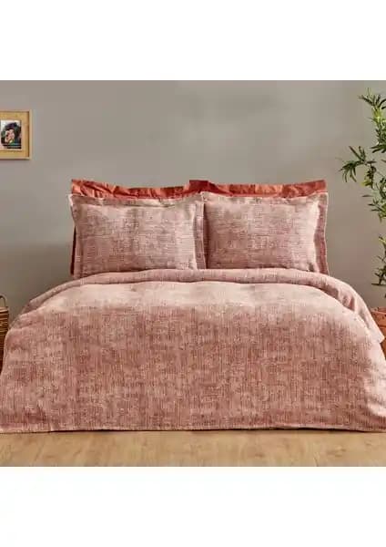 Karaca Home Valerine Çift Kişilik Yatak Örtüsü Seti Kiremit Rengi Estetik ve Fonksiyonel Tasarım