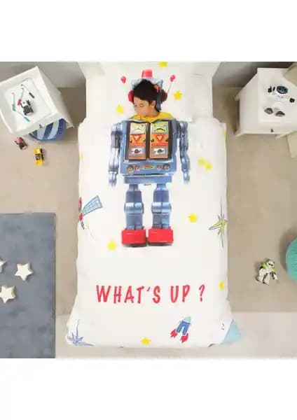 Karaca Home Young Robot %100 Pamuk Tek Kişilik Nevresim Takımı Özellikleri ve Tasarımı