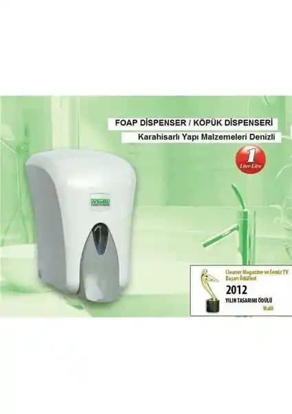 Karahisarlı Vialli F6 Hazneli Köpük Sabun Dispenseri Modern Tasarım ve Dayanıklı Kullanım Özellikleri