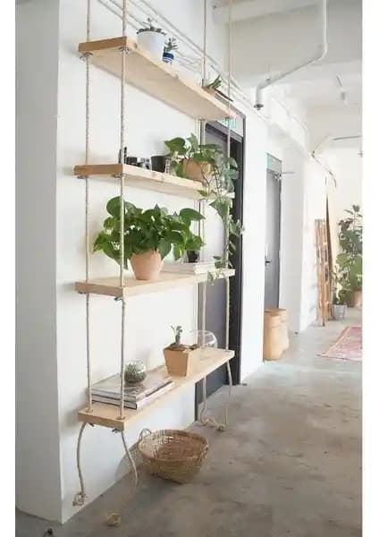 Karaköse Ahşap Dekoratif Raf Seti: Doğal ve Şık Modern İç Mekan Dekorasyonu