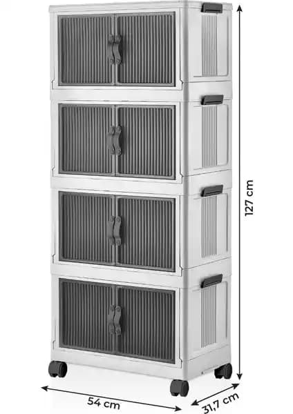 Kavi Entegre Plastik Katlanabilir Modüler Dolap: Modern ve Pratik Depolama Çözümü