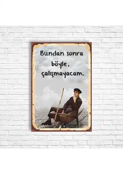 Kemal Sunal Yeşilçam Retro Ahşap Poster ile Evinize ve Ofisinize Şık Dokunuşlar