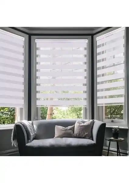 Kidmex Bambu Beyaz Stor Zebra Perde: Şık ve Fonksiyonel Modern Çözüm