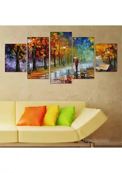 Kp-05 5 Parçalı Canvas Tablo Modern ve Dayanıklı Ev Dekorasyon Ürünü