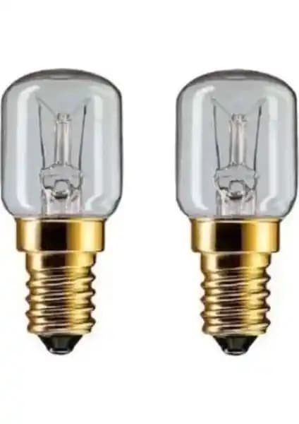 Kubermatu 2'li Buzdolabı Ampulü E-14 Duy Halojen Enerji Tasarruflu Ürün