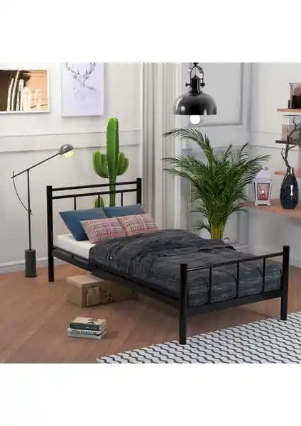 Limni Home Ferforje Metal Karyola Tek Kişilik Modern ve Dayanıklı Tasarım