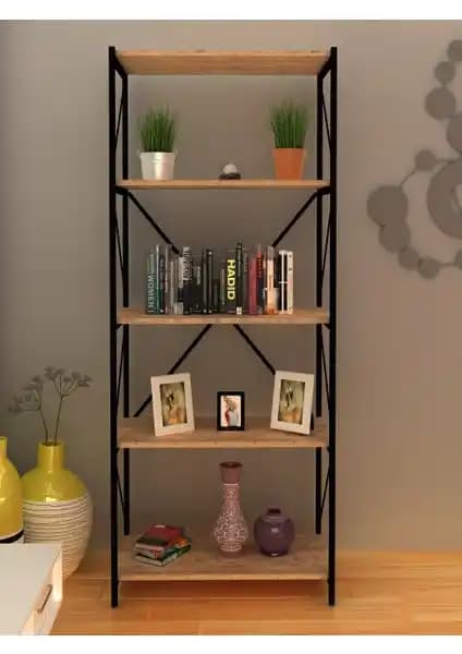 Limnizza 5 Raflı Metal Kitaplık: Modern ve Dayanıklı Depolama Çözümünüz