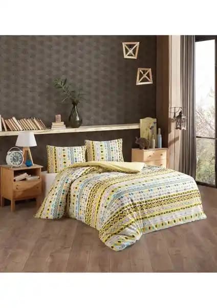 Lotusline Pamuklu Çift Kişilik Nevresim Takımı Modern Tasarım ve Uzun Ömür Sağlar