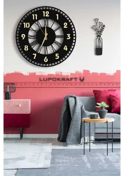 Lupokraft Dekoratif Aynalı Duvar Saati: Modern ve Şık Tasarım ile Estetik Bir Seçenek