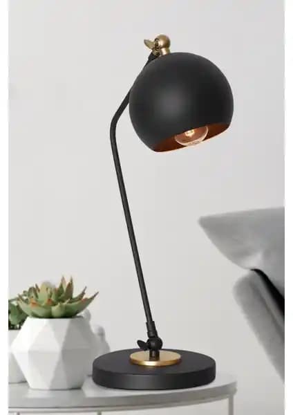 Luzarana Ascoli Siyah Sarı Metal Masa Lambası Modern ve Fonksiyonel Aydınlatma Çözümü