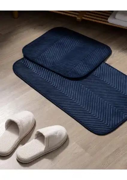 Madame Coco Emele 2'li Banyo Paspası Indigoda Şıklık ve Konfor Sunar