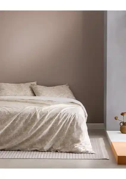 Madame Coco Fiance Pamuklu Çift Kişilik Nevresim Takımı Bej Renkli ve Şık Tasarım