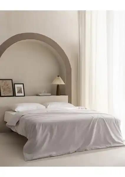 Madame Coco Manon Çift Kişilik Pamuk Ranforce Nevresim Taş Renk 200x220 cm
