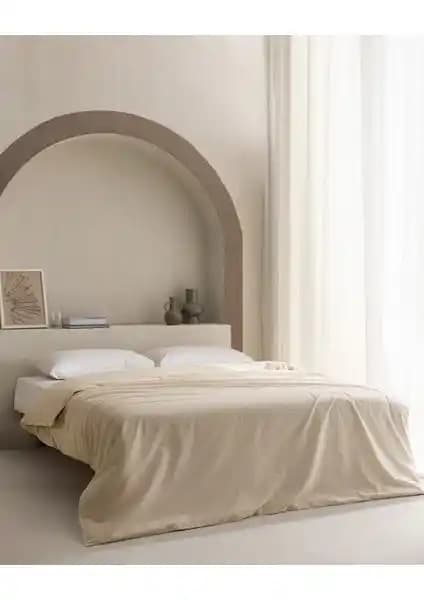 Madame Coco Manon King Size Pamuk Ranforce Bej Nevresim Yatak Odası İçin Şık ve Dayanıklı Tasarım