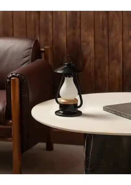 Madame Coco Nela Dokunmatik Abajur Siyah Modern Şık Tasarım ve Uzun Pil Özelliği ile Ev Dekorasyonuna Yenilik Katar