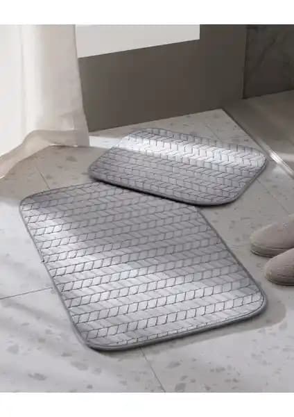 Madame Coco Norris Açık Gri Banyo Paspası Şık ve Fonksiyonel Tasarım