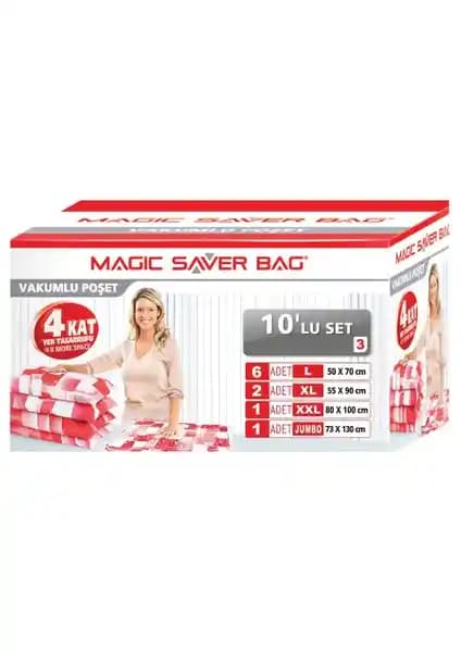 Magic Saver Bag 10 Lu Set - Çok Amaçlı ve Pratik Saklama Çözümü