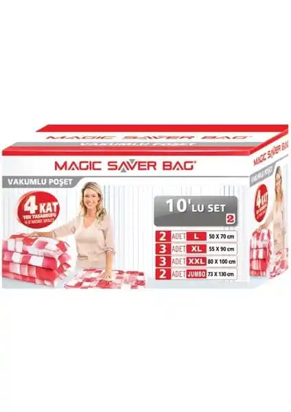 Magic Saver Bag 10'lu Set Dayanıklı ve Pratik Saklama Çantası Çözümleri