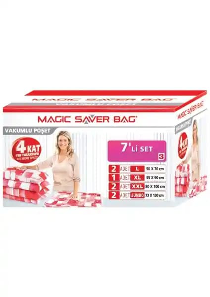 Magic Saver Bag 7 Li Set-3: Ekonomik ve Pratik Saklama Çözümü
