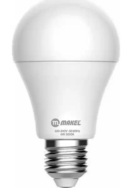 Makel 6Watt LED Ampul Beyaz Işık ile Ekonomik ve Yüksek Performanslı Aydınlatma Çözümü