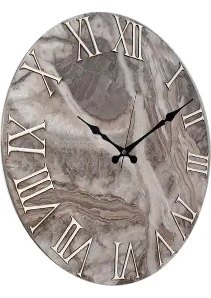 Markakanvas Mermer Desenli Duvar Saati: Estetik ve Fonksiyonellik Bir Arada