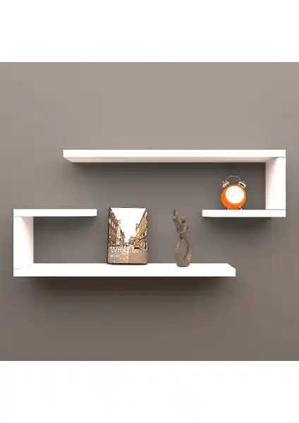 Mbes Mobilya Dekoratif Beyaz Raf: Modern ve Şık Tasarım ile Fonksiyonellik