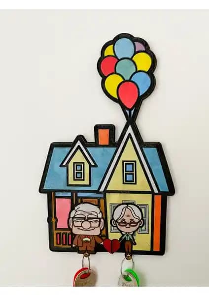 Megafonda Yukarı Bak Anahtarlık Çift Anahtarlık Estetik ve Fonksiyonellik Sunar