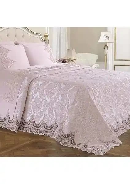 Melissa Fransız Güpürlü 3 Parça Çift Kişilik Yatak Örtüsü - Şıklık ve Fonksiyonellik