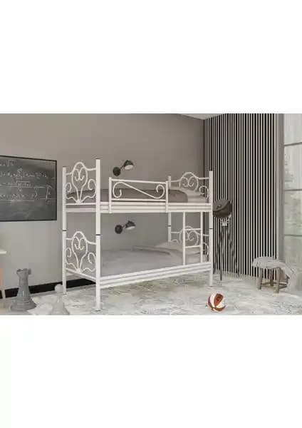 Metalia Buhara Ranza Beyaz: Dayanıklı ve Estetik Modern Çocuk Odası Yatak Çözümü