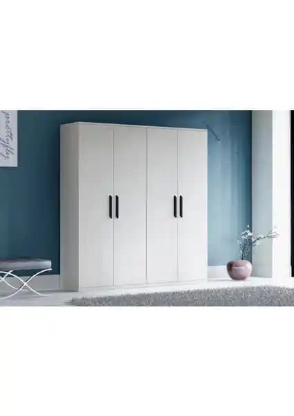 Metalia Gm 050 4 Kapılı Beyaz Gardırop: Şık ve İşlevsel Depolama Çözümü