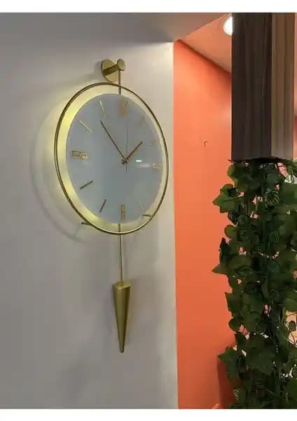 MetaQuartz Aksesuar Modern ve Dayanıklı Şık Duvar Saati 37x80 cm