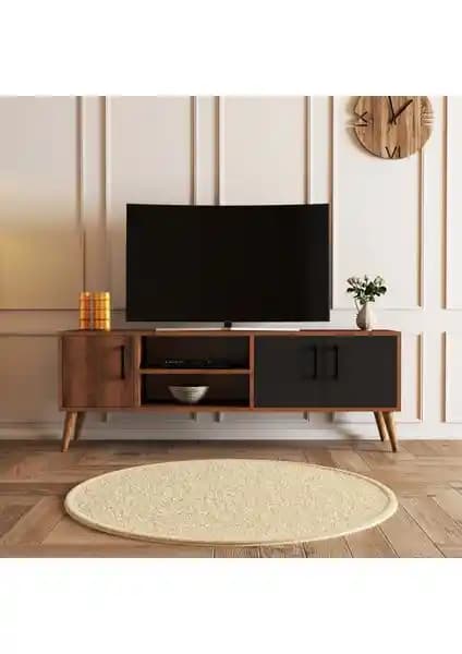 Mezza 1580 Exxen 150 cm Ahşap Ayaklı TV Ünitesi Modern Tasarım ve Dayanıklılık