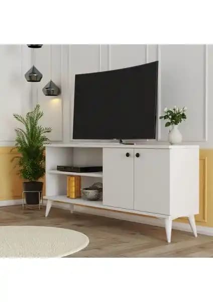 Mezza Everest Beyaz Modern TV Ünitesi 1574 — Şık ve Dayanıklı Mobilya Parçası
