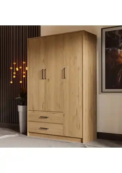 Mezza Grande 3506 Modern Tasarımlı 3 Kapılı Gardırop Şık ve Fonksiyonel Depolama Çözümü