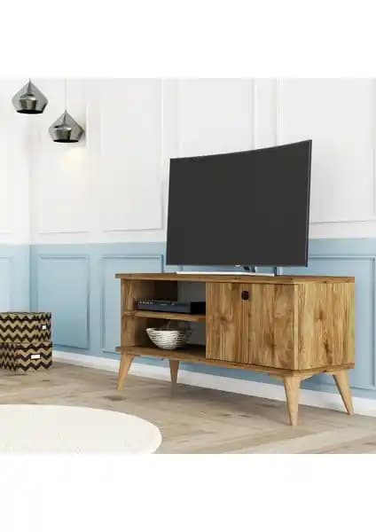 Mezza Retro TV Ünitesi 90 Cm Amalfi Modern ve Şık Tasarımıyla Küçük Alanlara Uygun