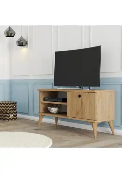 Mezza Retro TV Ünitesi 90 Cm Şık ve Fonksiyonel Tasarımıyla Küçük Alanlara Uygun