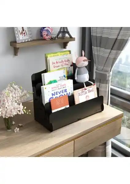 Mingitav Mini Lucky 4 Raflı Ahşap Kitaplık Çocuklar İçin Pratik ve Estetik Çözüm