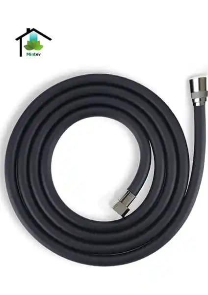 Mintev Siyah PVC Duş Hortumu Yüksek Dayanıklılık ve Estetik Özellikler