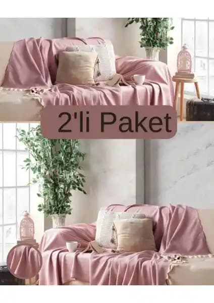 Miracolo Home Pamuklu Dekoratif Koltuk Örtüsü Seti: Estetik ve Koruma İçin Modern Tasarım