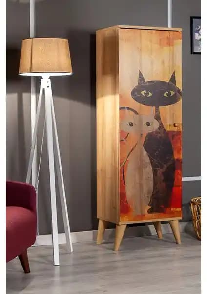 Mobetto Bingo Cat Çok Amaçlı Dolap: Dayanıklı ve Şık Tasarım ile Pratik Depolama Çözümü