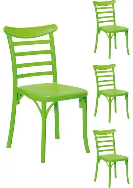 Mobetto Efes 4'lü Plastik Sandalye Seti Bahçe ve Balkonlar İçin Modern ve Dayanıklı Oturma Çözümü