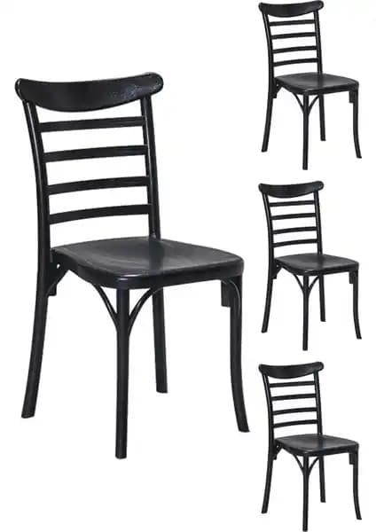 Mobetto Efes Plastik Sandalye Seti 4 Adet Bahçe ve Balkon Kullanımı İçin Modern Tasarım
