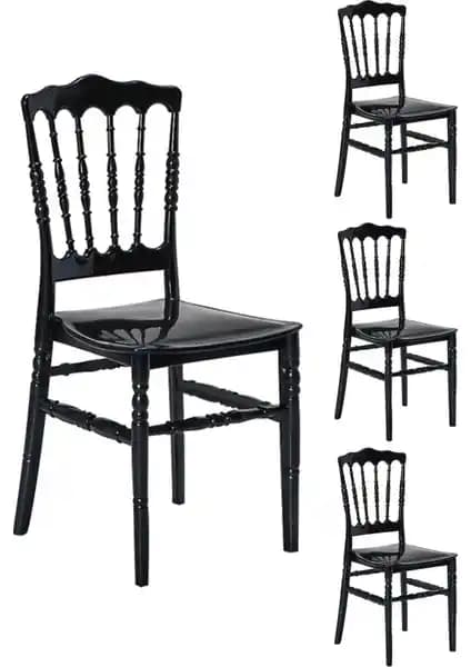 Mobetto Miray Siyah Sandalye: Modern ve Dayanıklı İç ve Dış Mekan Oturma Çözümü