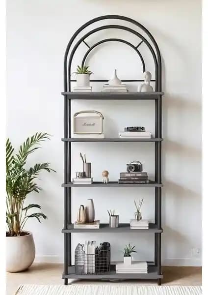 Mobitopya Çevir Kur Çok Amaçlı Raf Dolabı Antrasit Renkli Modern ve Pratik Tasarım