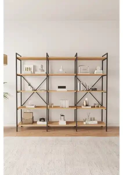 Mobitopya Nilamu Çam 200 cm Kitaplık: Modern ve Fonksiyonel Depolama Çözümü