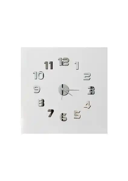 Modern Dekoratif Gümüş Saat: Şık ve Kolay Montajlı Duvar Saati Tasarımı