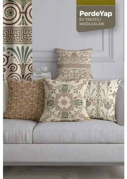 Modern Dijital Baskılı Kadife Kırlent Kılıfı 43x43 cm Estetik ve Dayanıklı Tasarım