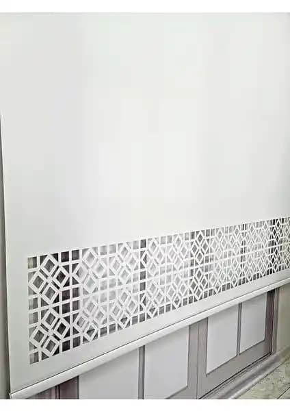 Modern ve Dayanıklı Desenli Lazer Kesim Kalın Kumaşlı Stor Perde ML104