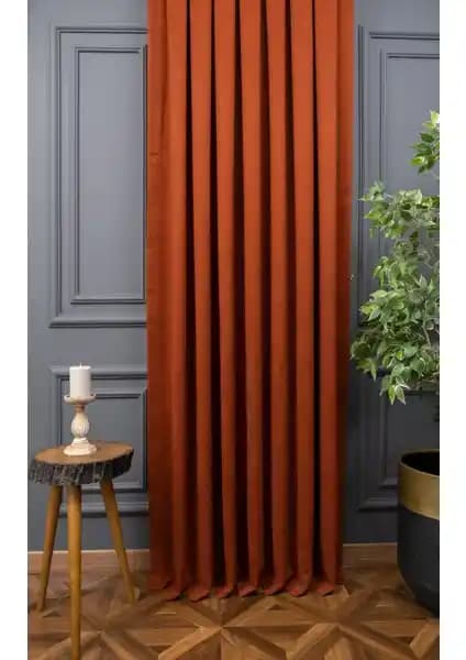 Modern ve Şık Kadife Dokulu Fon Perde - Estetik ve Kullanışlı Tasarım