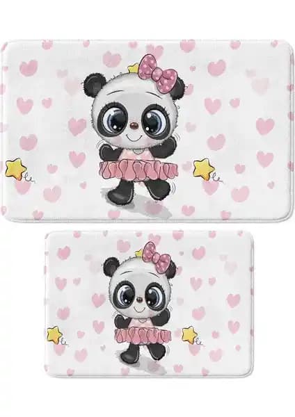 Monnhein Sevimli Tasarımlı Mikrofiber Çiftli Banyo Paspası Seti Güvenlik ve Konfor Sağlar